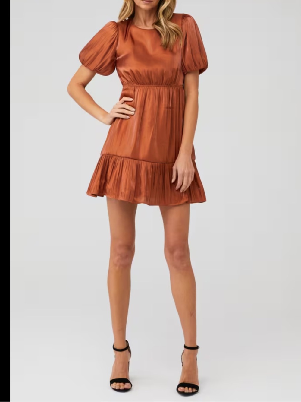 Line and Dot Danielle Mini Dress in Toffee Size Small